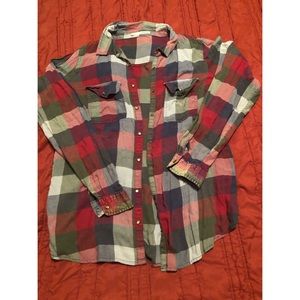 Plaid lightweight flannel